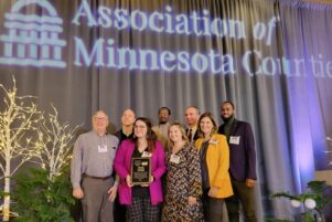 Receiving Award from Association of Minnesota Counties